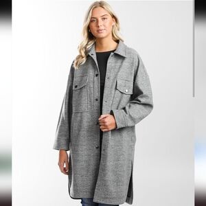 Shinestar Women's Gray Trench Jacket